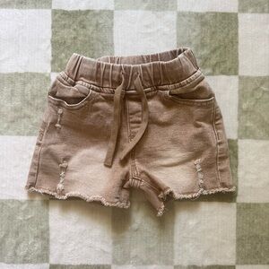 Little Bipsy Tan Casual Shorts Elastic Waist